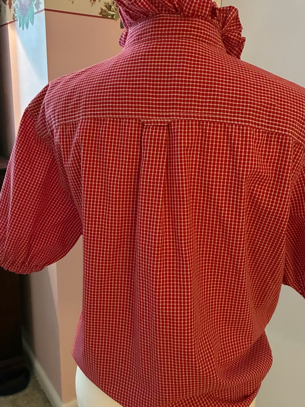 Re-worked Chaps ruffled collar shirt - Picture 2 of 5